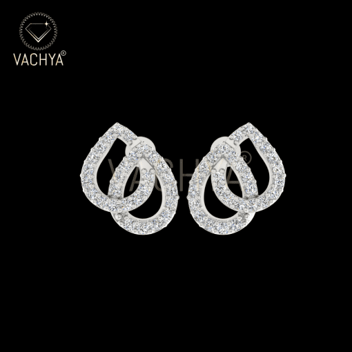 Double Drop Diamond Studs