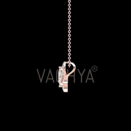 Eye Shape Diamond Pendant - Image 4