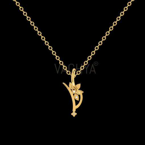 Half Flower Diamond Pendant - Image 4
