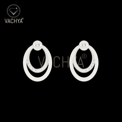 Double Oval Diamond Studs - Image 4