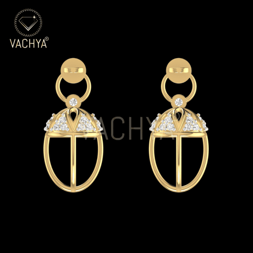 Lamp Diamond Hanging Earrings - Image 4