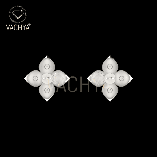 4 Leaf Diamond Studs - Image 4