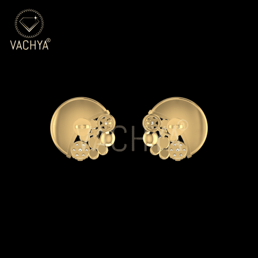 Half Pot Diamond Studs - Image 4