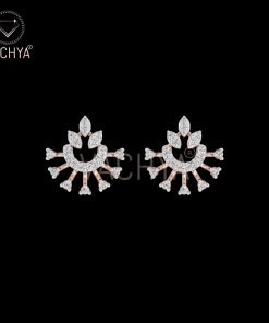 Feather Diamond Studs