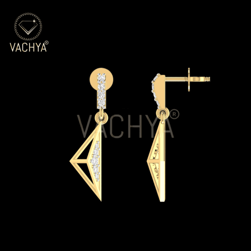 Half Triangle Diamond Danglers - Image 4