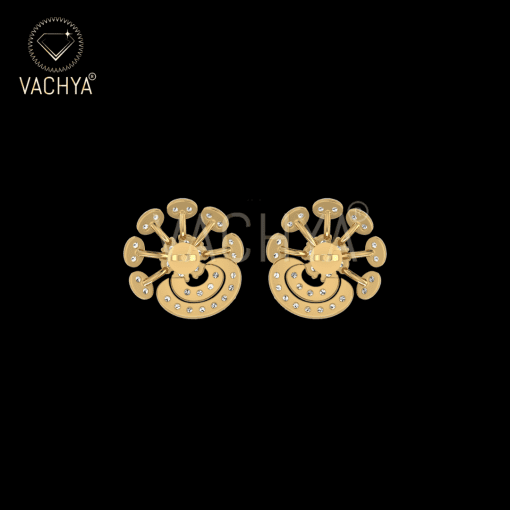 Crested Diamond Studs - Image 5