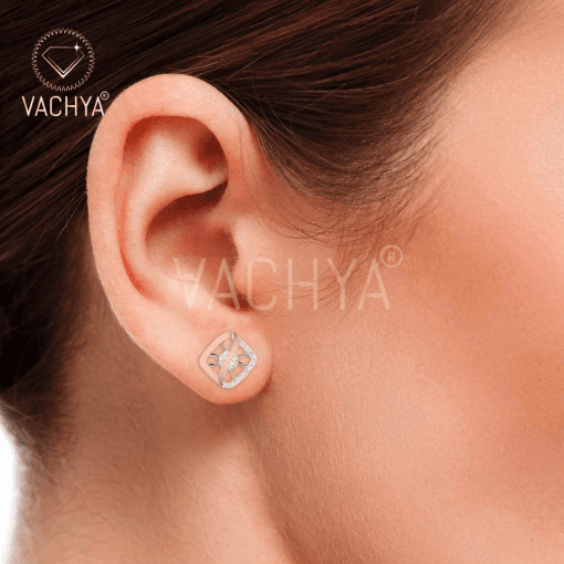 Square Shaped Flower Studs - Image 6