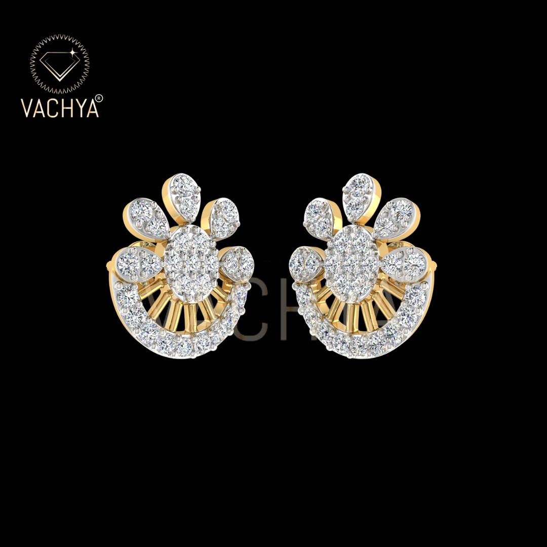 Floret Diamond Studs - Image 4