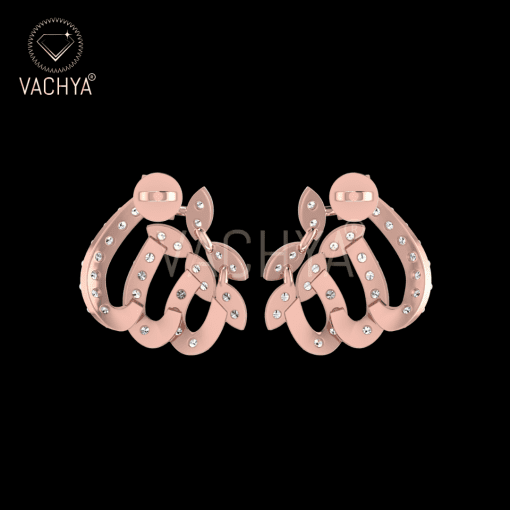 3 Half Curve Diamond Studs - Image 4