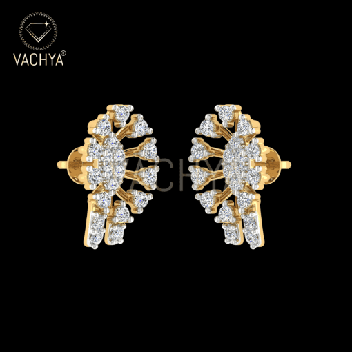 Surrounded Shiny Diamond Studs - Image 4
