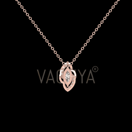 Eye Shape Diamond Pendant - Image 5