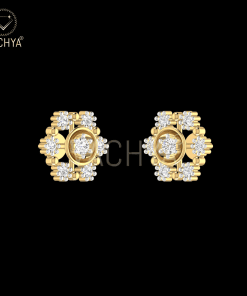 Alternative view of Sunflower Diamond Studs