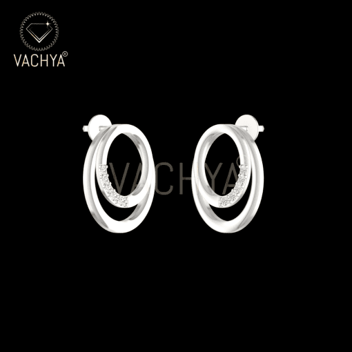 Double Oval Diamond Studs - Image 5