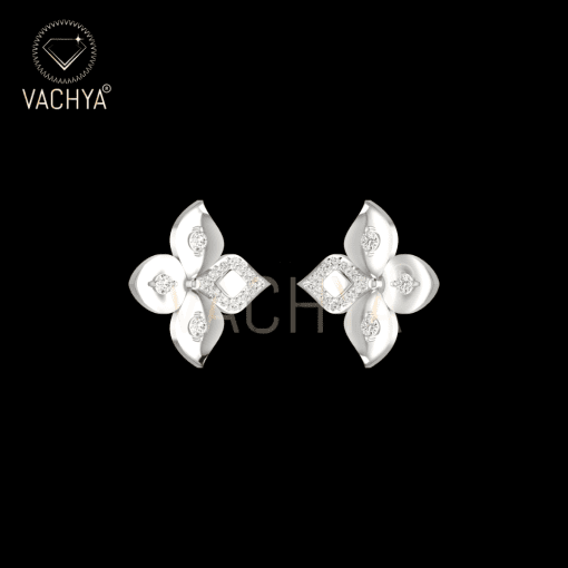 4 Leaf Diamond Studs - Image 5