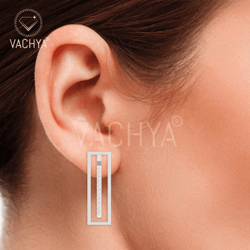 Brick Bar Diamond Studs - Image 5