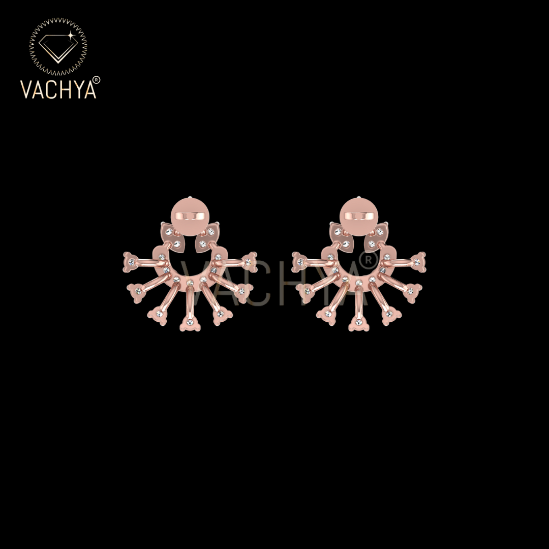 Feather Diamond Studs - Image 5