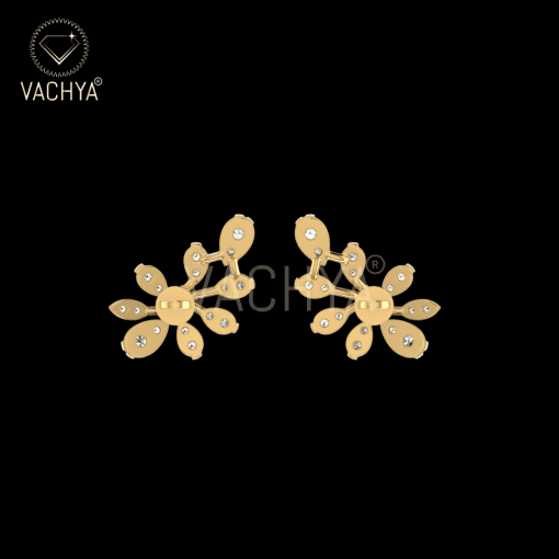 Classic Leaves Diamond Studs - Image 5