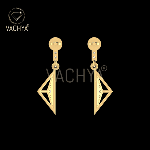 Half Triangle Diamond Danglers - Image 5