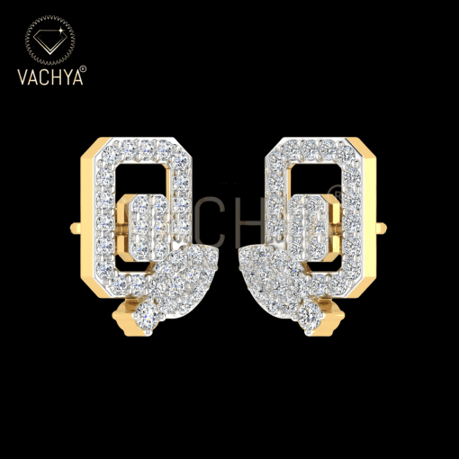 Quadrate Diamond Studs - Image 5