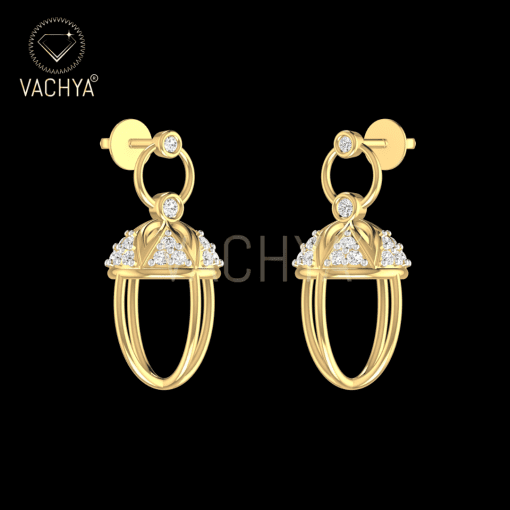Lamp Diamond Hanging Earrings - Image 6