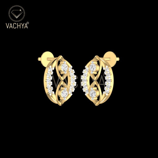 Leaf Eye Diamond Studs - Image 5