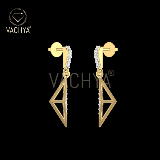 Half Triangle Diamond Danglers - Image 6