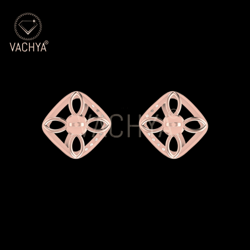 Square Shaped Flower Studs - Image 4