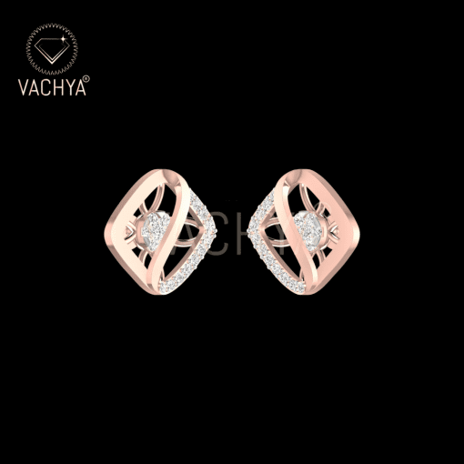 Square Shaped Flower Studs - Image 5