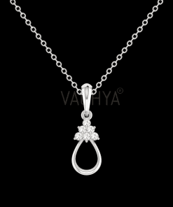 Drop Flower Diamond Pendant