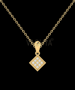 Stylish Square Diamond Pendant