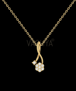 Subtle Floral Diamond Pendant