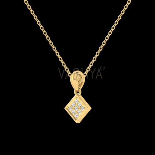 Stylish Square Diamond Pendant - Image 4