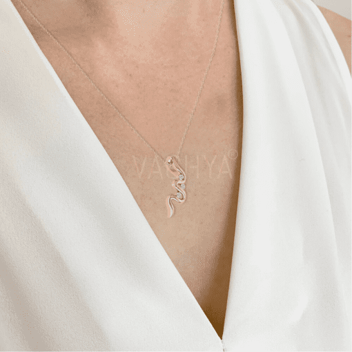 Snake Pearl Diamond Pendant - Image 6