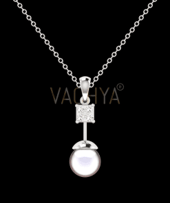 Pearl Moonstone Diamond Pendant