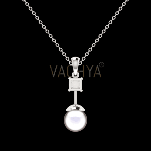 Pearl Moonstone Diamond Pendant - Image 3