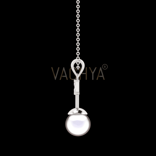 Pearl Moonstone Diamond Pendant - Image 4