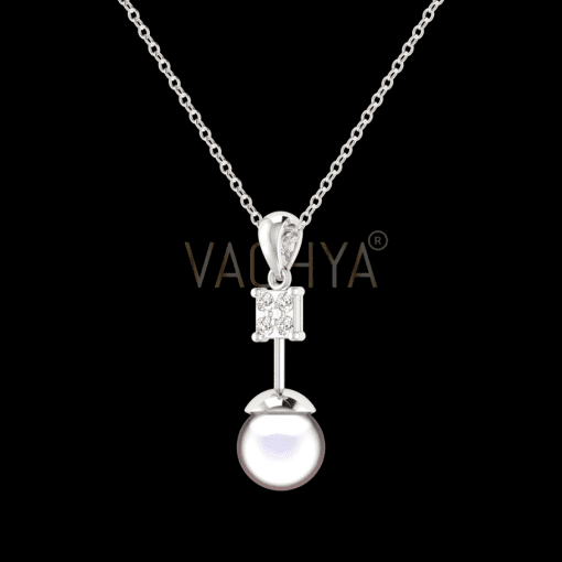 Pearl Moonstone Diamond Pendant - Image 5