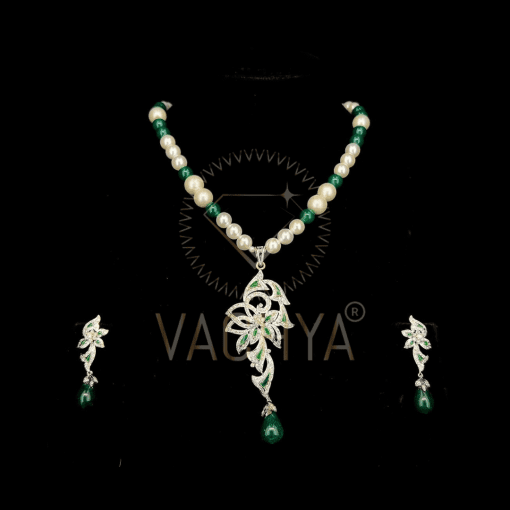Gouri Diamond Pendant Set